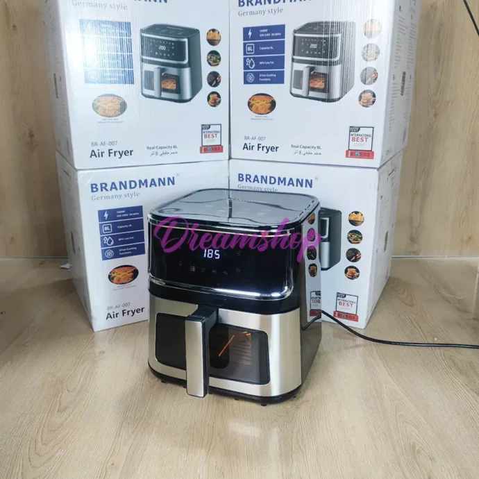 ⁦Friteuse sans Huile Brandmann 8L 1500W Avec Fenêtre De Visualisation En Verre Inox⁩ - الصورة ⁦6⁩