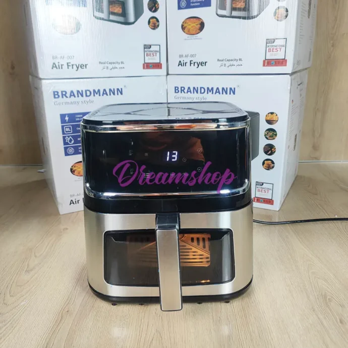 ⁦Friteuse sans Huile Brandmann 8L 1500W Avec Fenêtre De Visualisation En Verre Inox⁩ - الصورة ⁦4⁩
