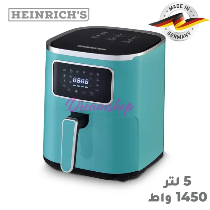 ⁦Heinrichs Germany Friteuse à air chaud 5L avec écran LED 1450 W⁩ - الصورة ⁦2⁩