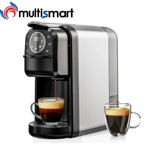 MultiSmart Machine À Capsules Inox 20Bar - 4 En 1 - Dolce Gusto / Nespresso / Poudre / Dosette