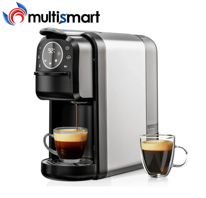 MultiSmart Machine À Capsules Inox 20Bar - 4 En 1 - Dolce Gusto / Nespresso / Poudre / Dosette