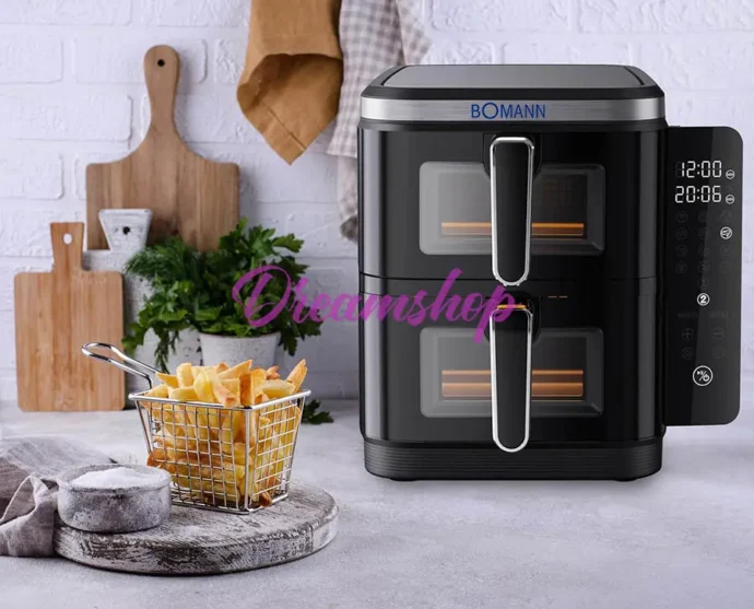 ⁦BOMANN GERMANY FRITEUSE SANS HUILE DOUBLE TIRROIRS DUALZONE 11L 2800W⁩ - الصورة ⁦6⁩