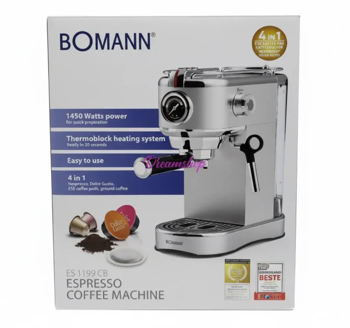 ⁦Machine à Café Expresso Bomann 19 Bar - 4 En 1⁩ - الصورة ⁦2⁩