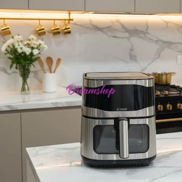 ⁦Friteuse sans Huile Bomann 9L - 10 programmes-Ecran tactile LED 1800W Germany⁩ - الصورة ⁦7⁩