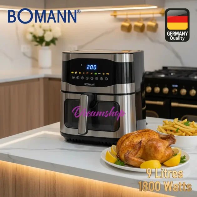 Friteuse sans Huile Bomann 9L - 10 programmes-Ecran tactile LED 1800W Germany