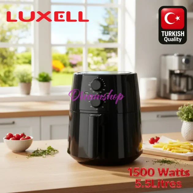 Friteuse sans huile, airfryer cuve amovible 1500W 5.5L LUXELL LXFC-5130