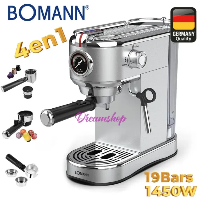 Machine à Café Expresso Bomann 19 Bar - 4 En 1