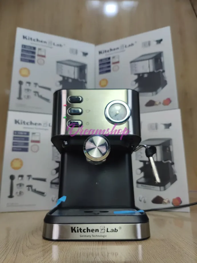 ⁦Cafetière inox a Bras 4 en 1 – 20 Bars 1050W 1.5L Café Poudre et MultiCaps KitchenLab KT-CM-001⁩ - الصورة ⁦4⁩