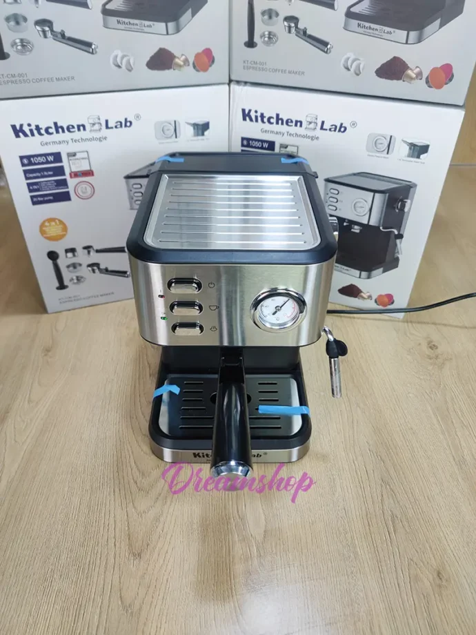 ⁦Cafetière inox a Bras 4 en 1 – 20 Bars 1050W 1.5L Café Poudre et MultiCaps KitchenLab KT-CM-001⁩ - الصورة ⁦2⁩