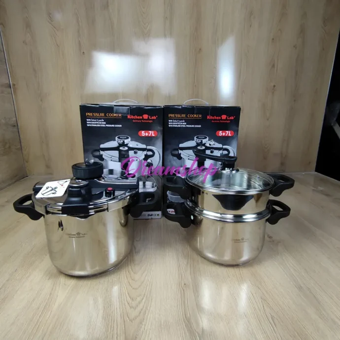 ⁦Cocotte Minute CLIPSO KitchenLab Technologie Germany 18/10 7+5 Litre 11 piece⁩ - الصورة ⁦8⁩