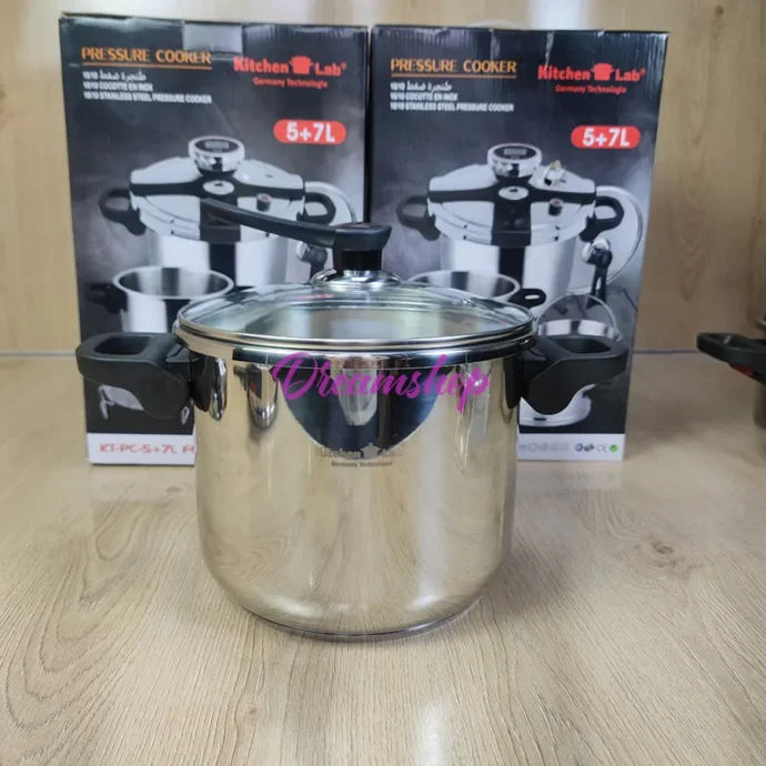 ⁦Cocotte Minute CLIPSO KitchenLab Technologie Germany 18/10 7+5 Litre 11 piece⁩ - الصورة ⁦3⁩