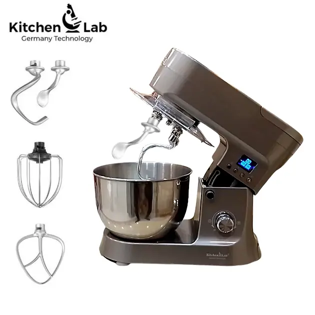 Kitchen Lab Technology Germany Robot Pétrin Multifonction 6.2L double crochet 1200W