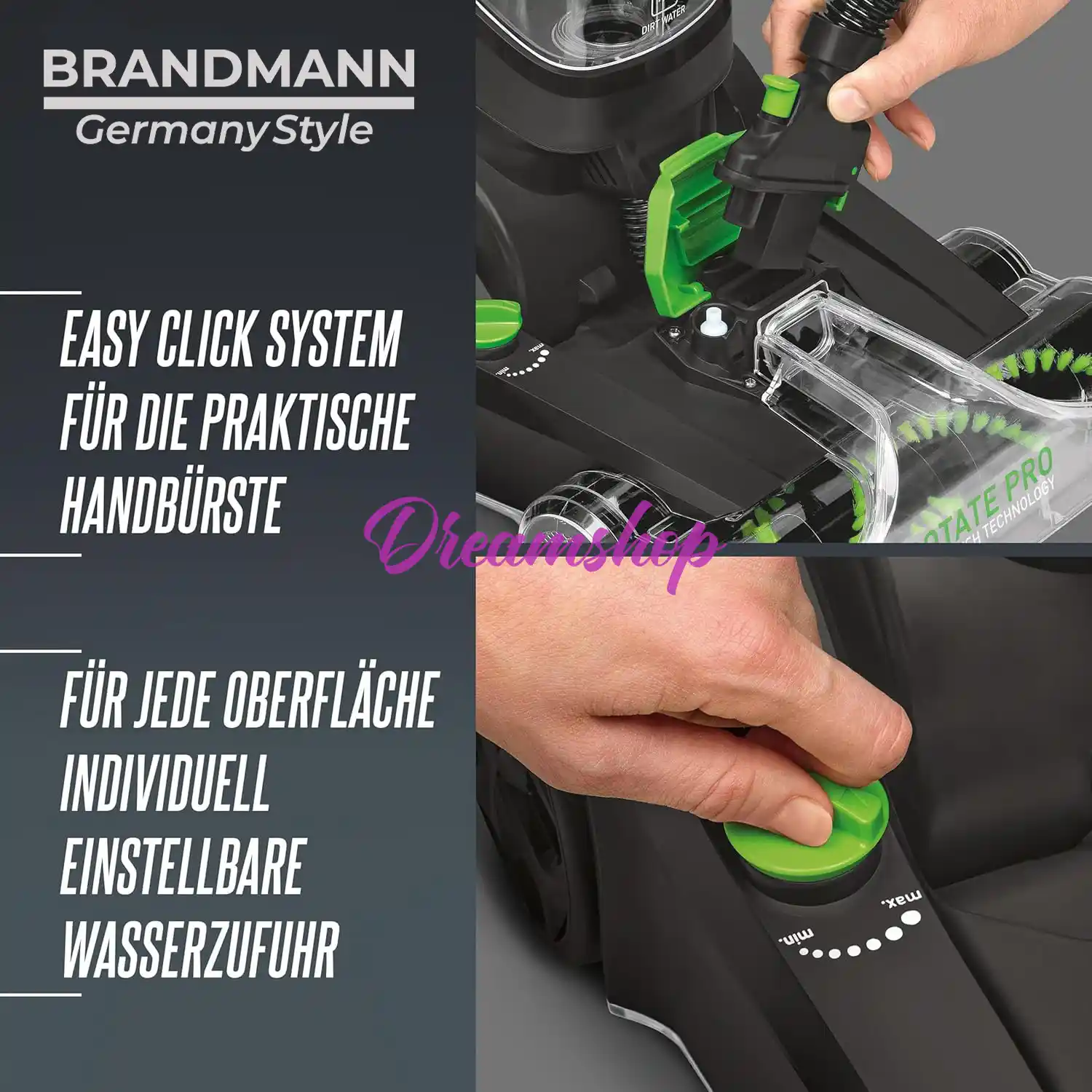 Aspirateur a Eau Pro Multifonction Laveur et détacheur 2.5 L 800 W Brandmann - الصورة 6