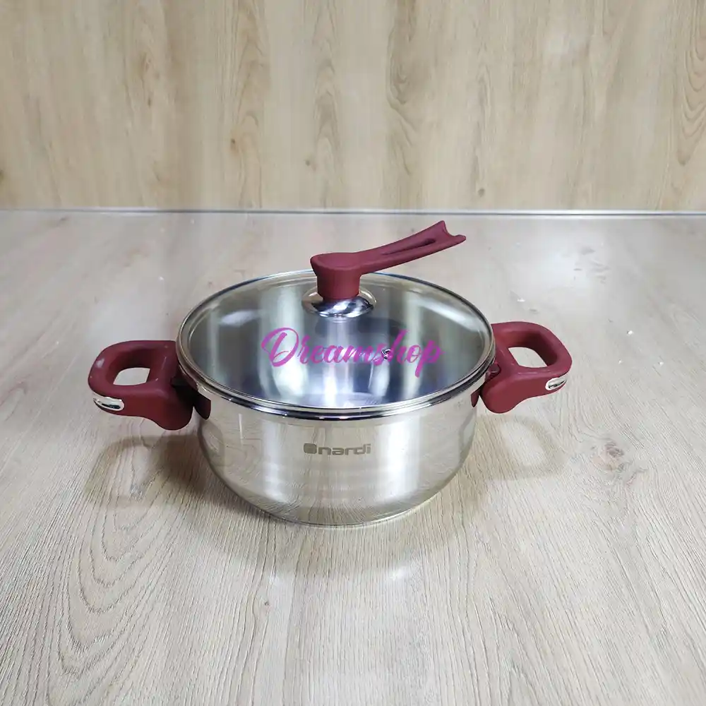 Nardi Cocotte 8 Pièces - inox 18/10 - 5+7 Litres CLIPSO + JOINT - الصورة 6