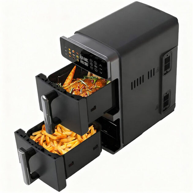 AIRFRYER numérique intelligente MULTISMART DOUBLE STACK noire 10 L MS-AF2310