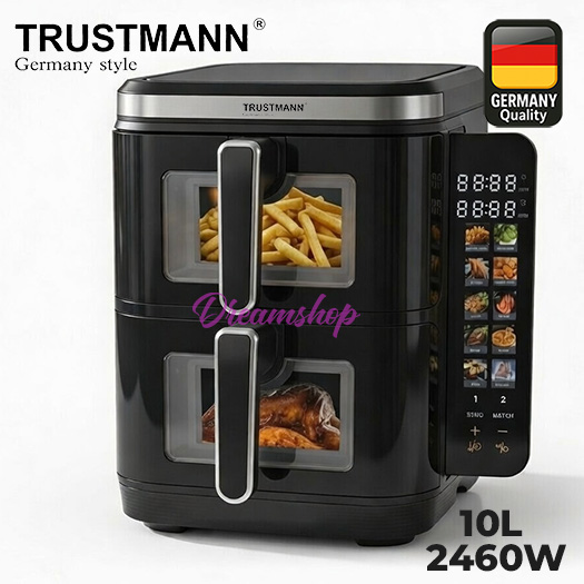 Friteuse Sans Huile Double Tiroir TRUSTMANN 11L 2800W TM-AF003