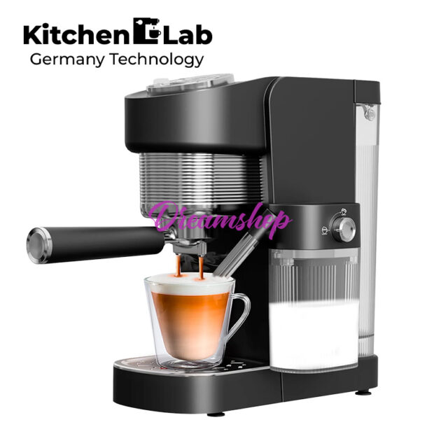 Machine à Café 4 en 1 Kitchen Lab KT-CM-002 – Avec Réservoir de Lait Automatique – 20 Bars – 1.1L