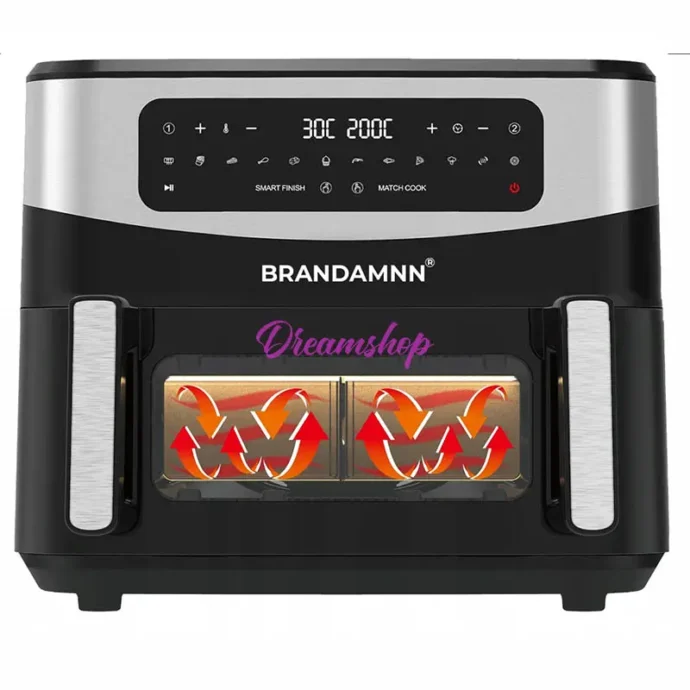 ⁦Friteuse à air sans Huile avec un Panier séparer en 2 10.5L 2600W | BRANDMANN⁩ - الصورة ⁦4⁩